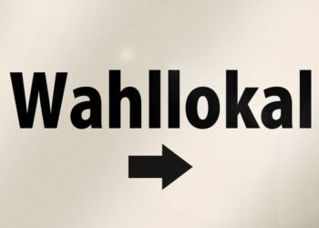 Schild "Wahllokal"