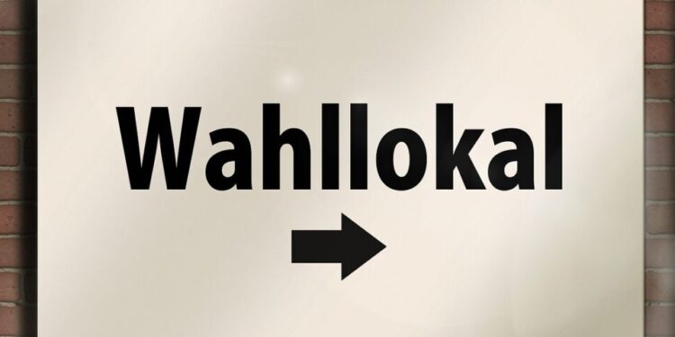 Schild "Wahllokal"