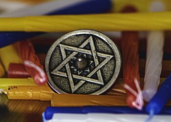 Chanukka-Kerzen, Davidstern