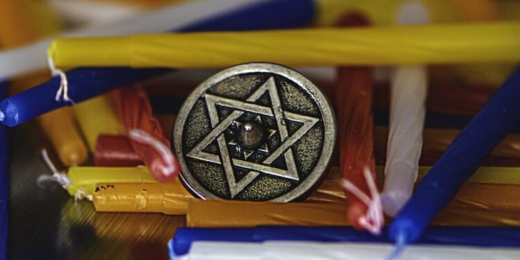 Chanukka-Kerzen, Davidstern