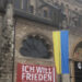 Banner "Ich will Frieden" am Bonner Münster