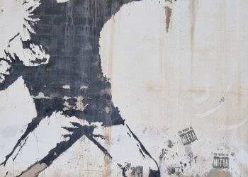 Banksy Graffiti an der Mauer zur Westbank