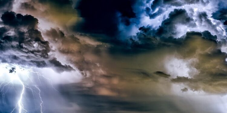 Unwetter mit Blitzen