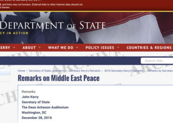 Screenshot der Website mit der Rede von Kerry aus dem Jahr 2016