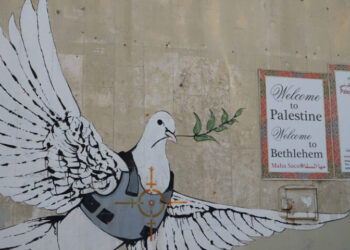Friedenstaube Bethlehem - Graffiti von Banksy