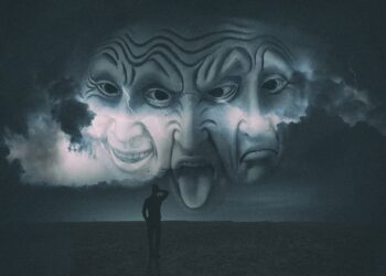 Karikatur Schattengesichter, Symbolbild "Heuchler"