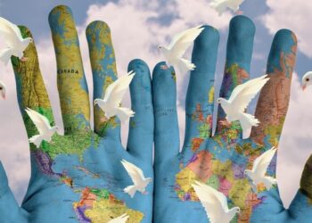 Symbolbild Frieden, Nachhaltigkeit, Demokratie