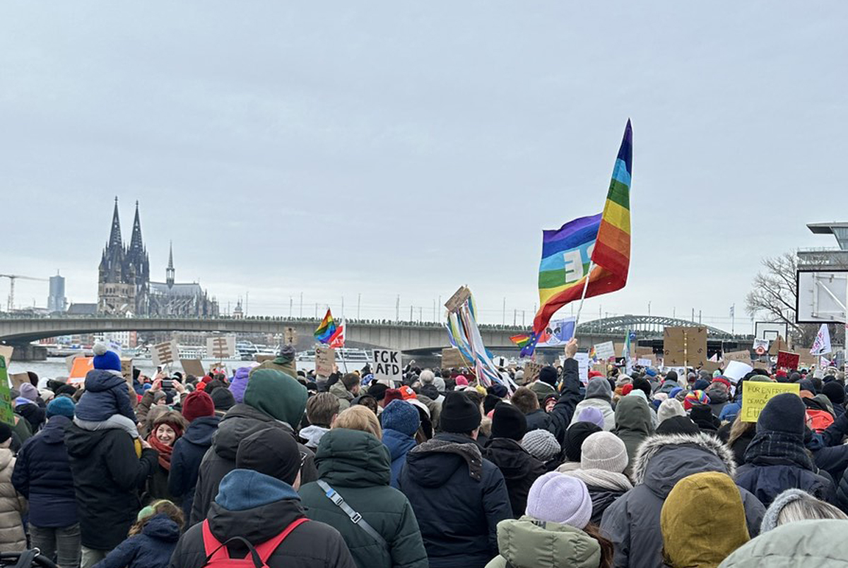 Anti-AfD-Protestzug in Köln am 21.1.2024