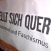 Banner "Essen stellt sich quer". Demonstration gegen rechtsextremistische AfD