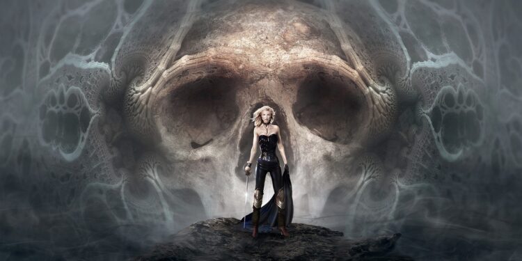 Amazonen vor Totenkopf