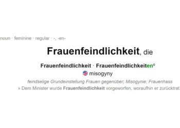 Definition Frauenfeindlichkeit nach Netzverb® Deutsch