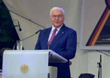Bundespräsident Frank-Walter Steinmeier beim Bürgerfest "75 Jahre Grundgesetz" am 24.5.2024 in Bonn