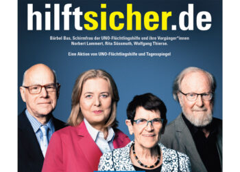 Bärbel Bas, Schirmfrau der UNO-Flüchtlingshilfe und ihre Vorgänger*innen Norbert Lammert, Rita Süssmuth, Wolfgang Thierse.