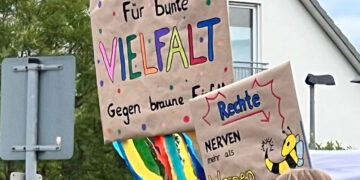 Schüler-Plakate gegen die AfD und Rechtsextremismus, Köln 16.6.2024