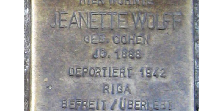 Stolperstein für Jeanette Wolff in Dortmund