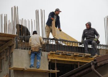 Arbeiter auf dem Bau