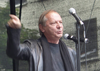 Wilfried Schmickler auf der politischen Demonstration „Köln stellt sich quer“, 20. September 2008