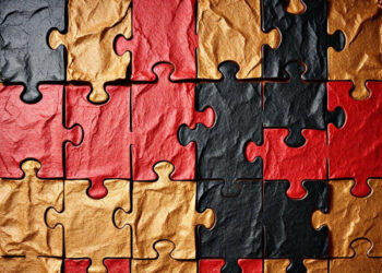 Puzzle in schwarz-rot-gold