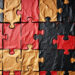 Puzzle in schwarz-rot-gold