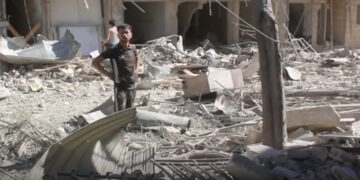 Kriegszerstörungen in einer syrischen Stadt