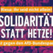 Anti-AfD Plakat "Solidarität statt Hetze"