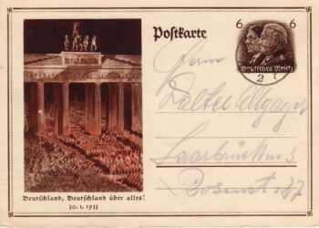 Nationalsozialistische Postkarte von 1933