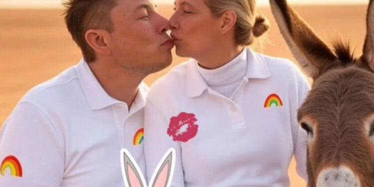 Alice Weidel, Elon Musk und Esel, Screenshot Tik Tok