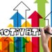 Grafik mit bunten Pfeilen und dem Schriftzug "Motivation"