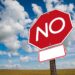 Stoppschild mit der Aufschrift "no"