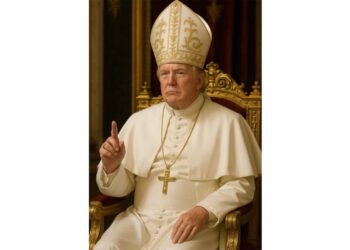 White House Social Media Bild Trump als Papst