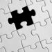 Puzzle mit einem fehlenden Teil