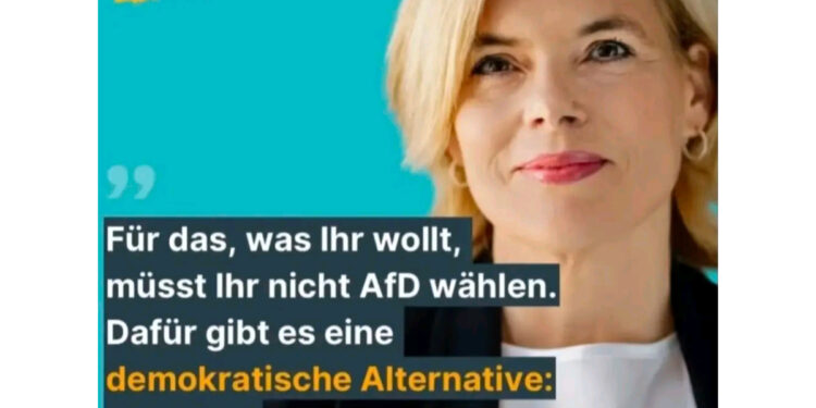 Screenshot Tik Tok mit Klöckner Zitat zur CDU und AfD