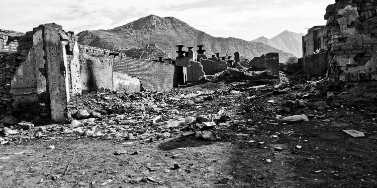 Zerstörte Gebäude in Afghanistan
