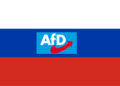 Russische Flagge mit AfD Logo