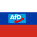 Russische Flagge mit AfD Logo