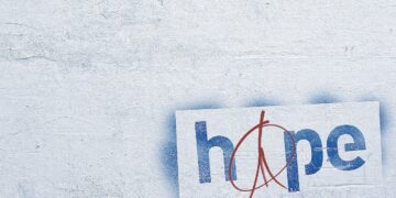 Graffiti "Hope" mit Friedenszeichen