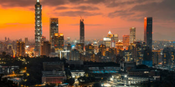 Nachtansicht von Taipei, Taiwan