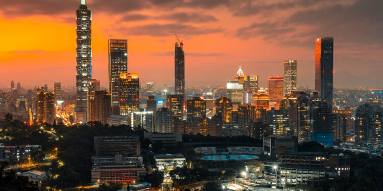 Nachtansicht von Taipei, Taiwan