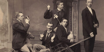 Vorstand der K.St.V. Arminia Bonn im Wintersemester 1896/97, rechts Konrad Adenauer