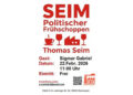 Ankündigung "Seim Politischer Frühschoppen"