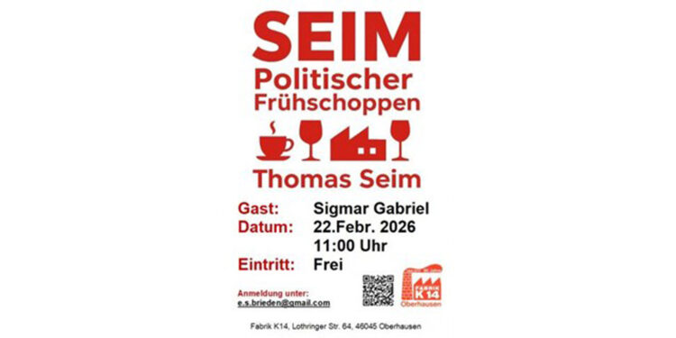 Ankündigung "Seim Politischer Frühschoppen"