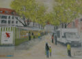 Wochenmarkt, Zeichnung: Wolfgang Schieffer (Waldmaler.de)