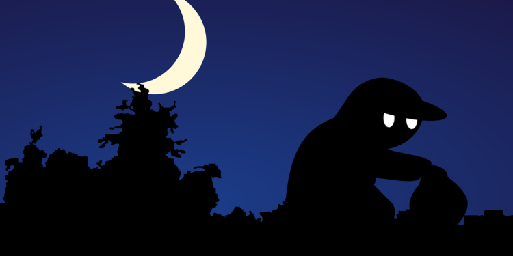 Schattenbild, Dieb in der Nacht