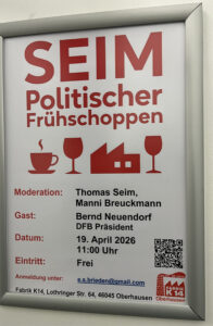 Plakat zu "Seim - Politischer Frühschoppen"