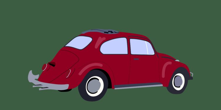 Illustration "roter VW Käfer"
