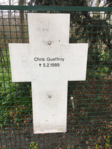 Gedenkkreuz für Chris Goeffroy