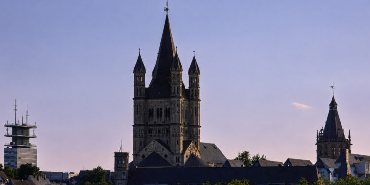 SIlhouette von Köln, mit KI bearbeitet (ChatGPT)