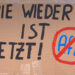 Anti-AfD-Plakat auf einer Demontration für Demokratie