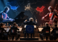 BIld zum Thema "Die KI-Rivalität zwischen den USA und China, und wo Europa im Orchester sitzt", KI generiert mit ChatGPT